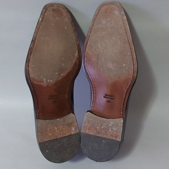 Calzoleria Toscana Dress Loafer Size 41 EU Blue Leather Handmade Style 5712 - Picture 14 of 15